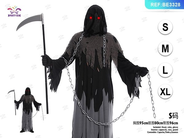 Conjunto Túnica Muerte con Guadaña para Halloween