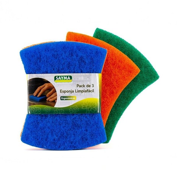 Pack 3 Esponjas Limpiafáciles Ergonómicas