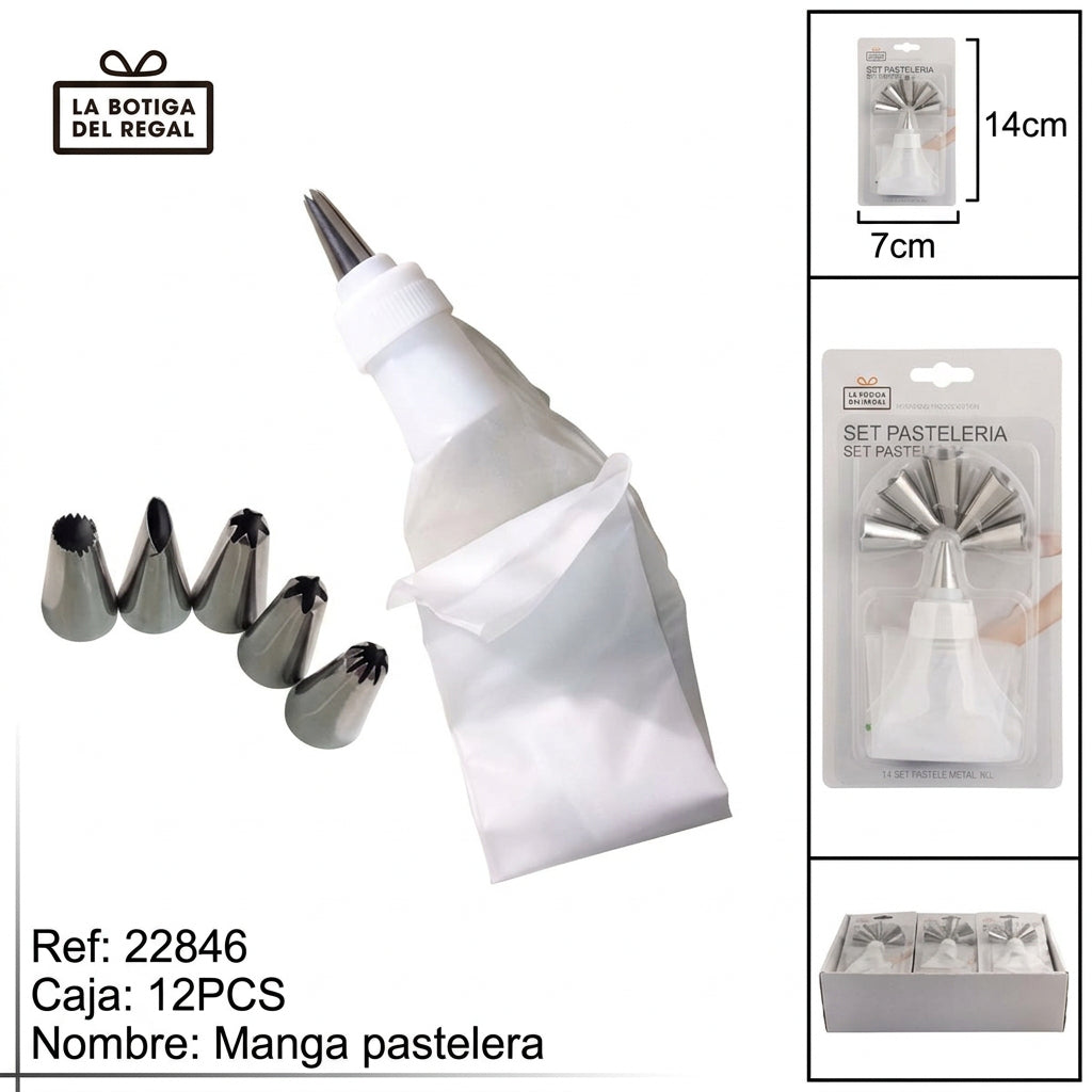 Set Pasteleria con Boquillas para Decoración