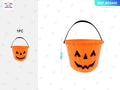 Cubo de Calabaza Halloween 1 Pieza