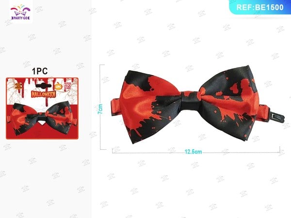 Corbata de Halloween con Diseño de Manchas de Sangre