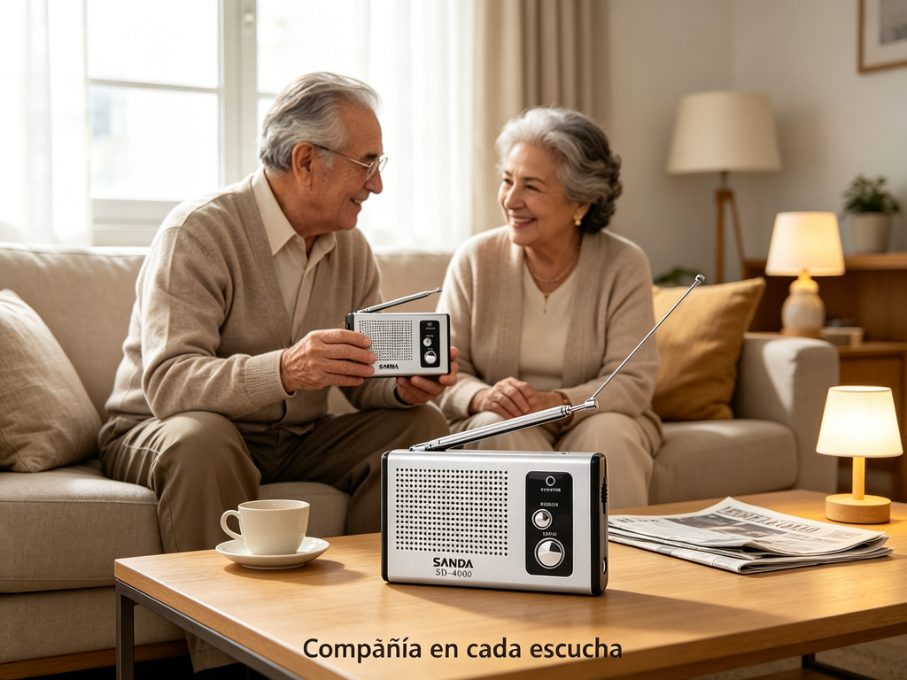 Radio Mini Portátil SANDA SD-4000 AM/FM con Altavoz