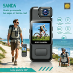 SANDA SD-4680 Cámara Corporal Portátil Body Camera – FHD Visión Nocturna