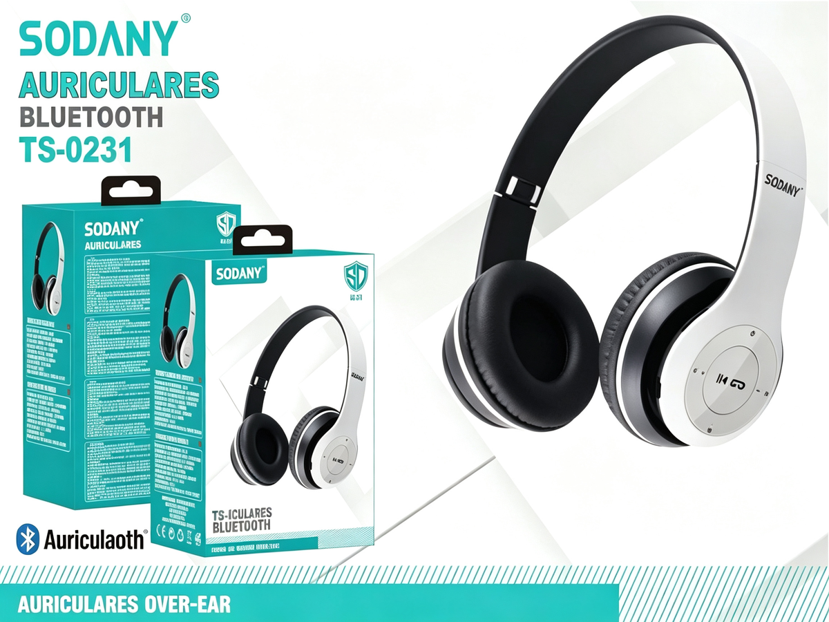 SODANY TS-0230 Bluetooth Headphones | Wireless Over-Ear | Black