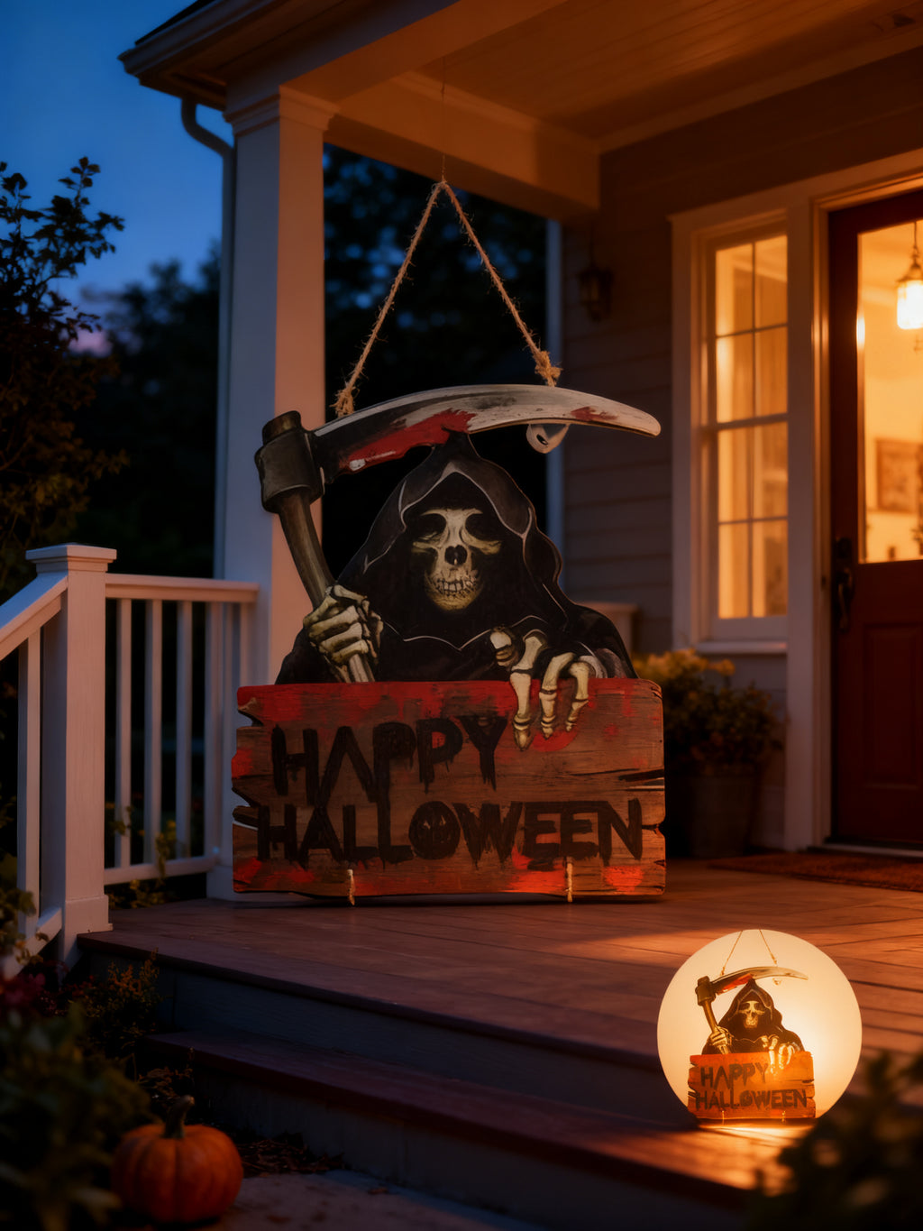 Cartel Luminoso Segador Halloween