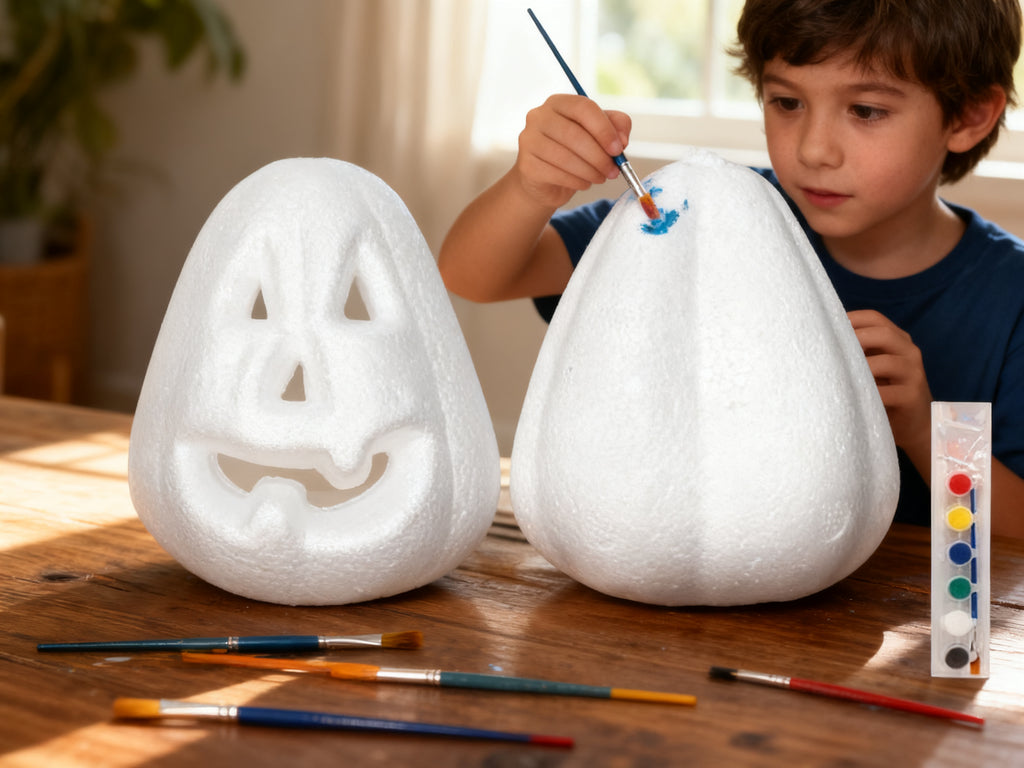 Calabaza Hueca Halloween con Set de Pintura (2 Piezas)