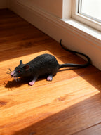 Raton Negro Pequeno PVC para Halloween