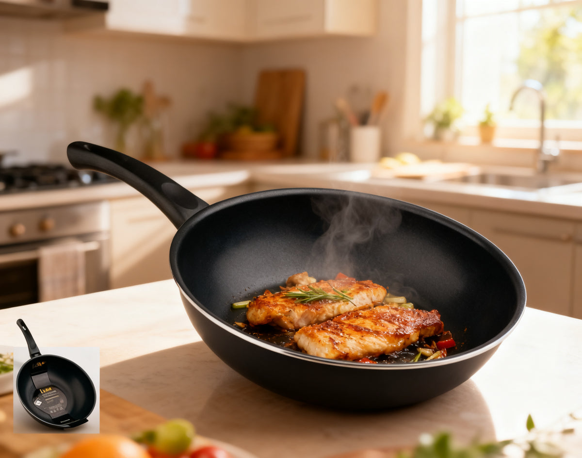 SARTEN WOK ALUMINIO INDUCCIÓN LUXE 30 cm
