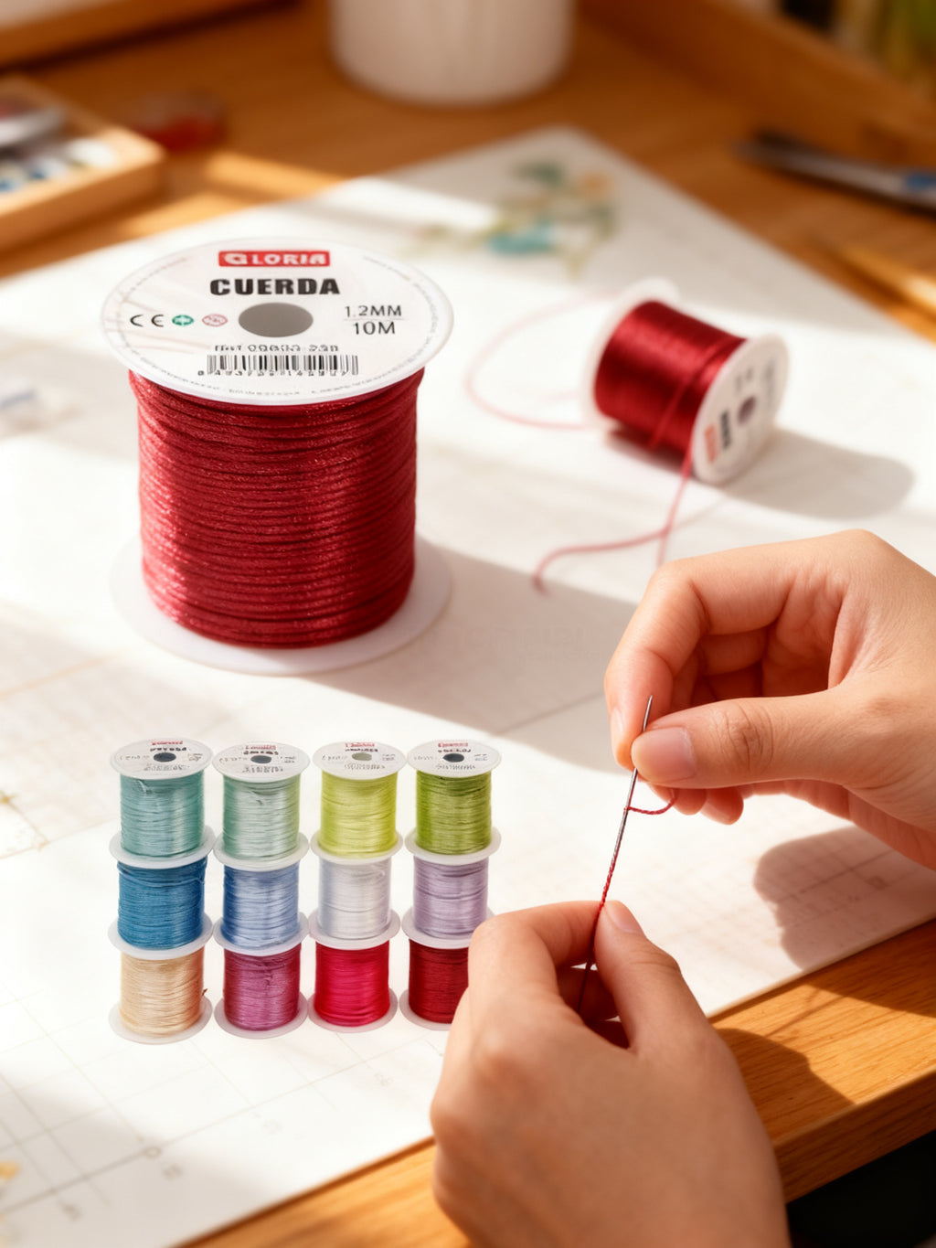 CUERDA 1.2MM x 10M COLORES CLAROS