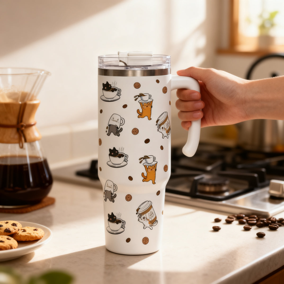 MUG TERMICO 1200ML COFFEE COOL CATS