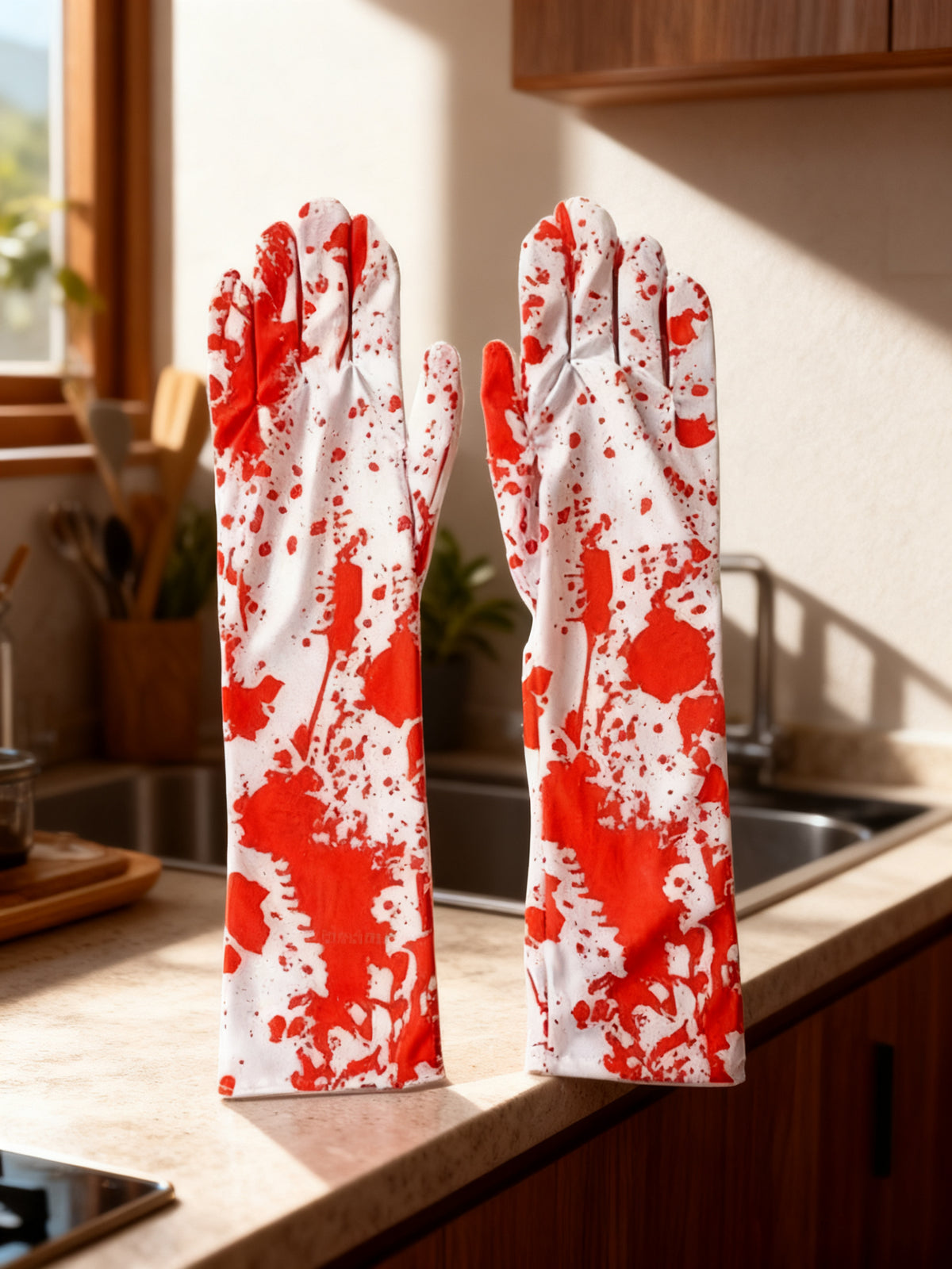 Guantes Largos con Manchas de Sangre para Halloween