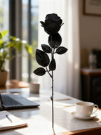 ROSA NEGRA ARTIFICIAL DE HALLOWEEN (1 UD.)