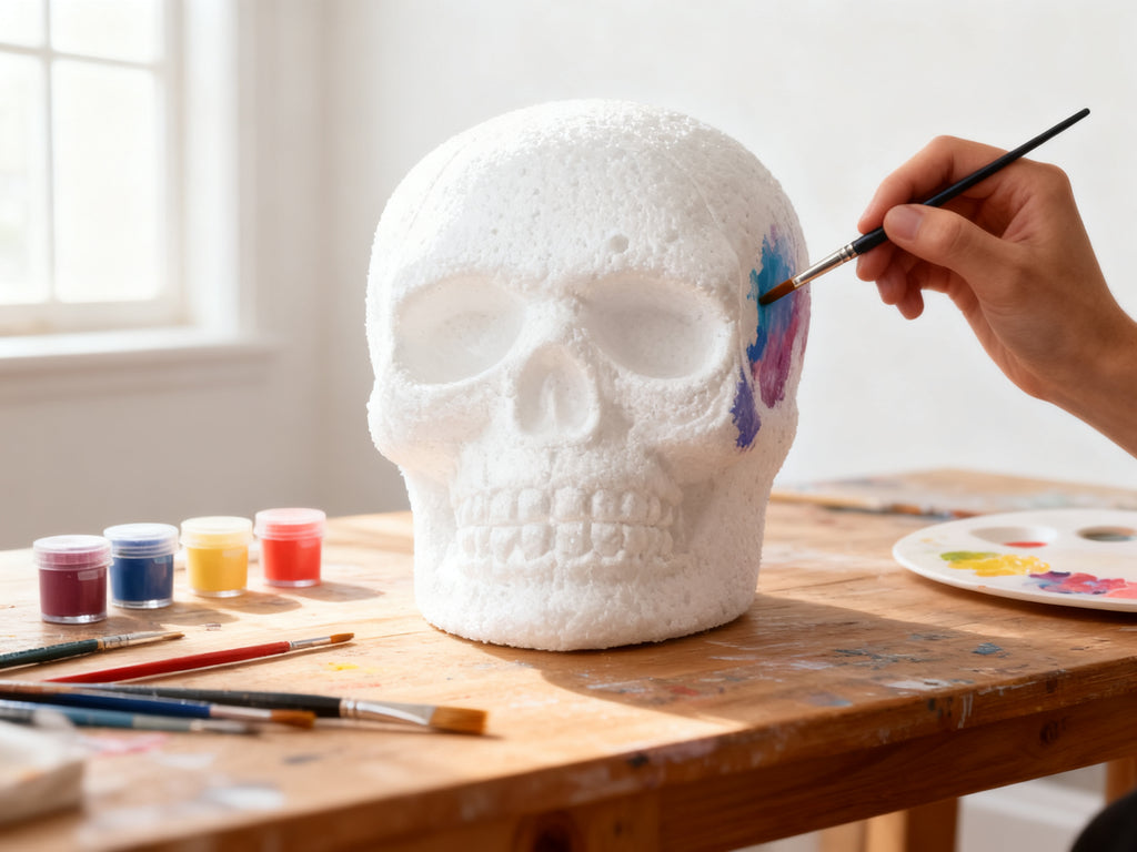 Calavera de Halloween con Set de Pinceles