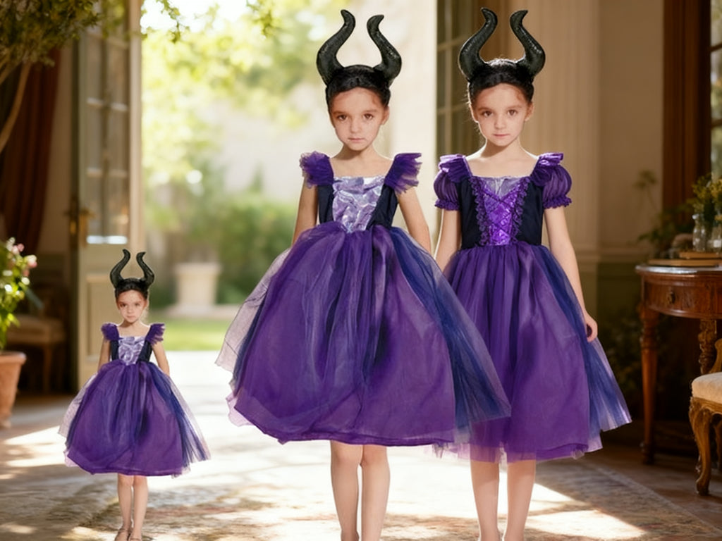 Disfraz de Maléfica para Niña - Set con Vestido