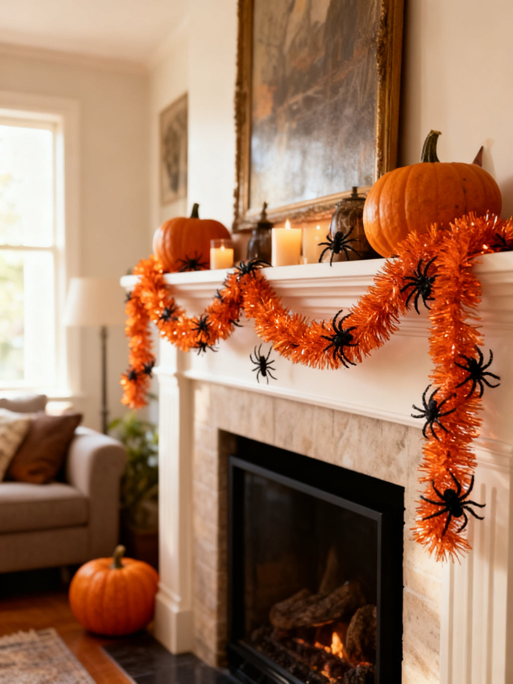 Colgante Decorativo de Halloween con Arañas