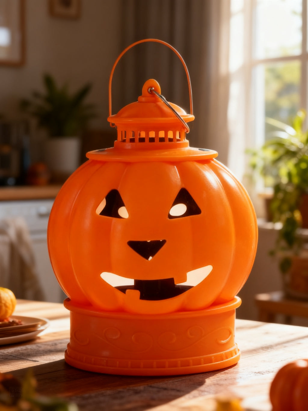 Lámpara de Calabaza Naranja para Halloween 1pc