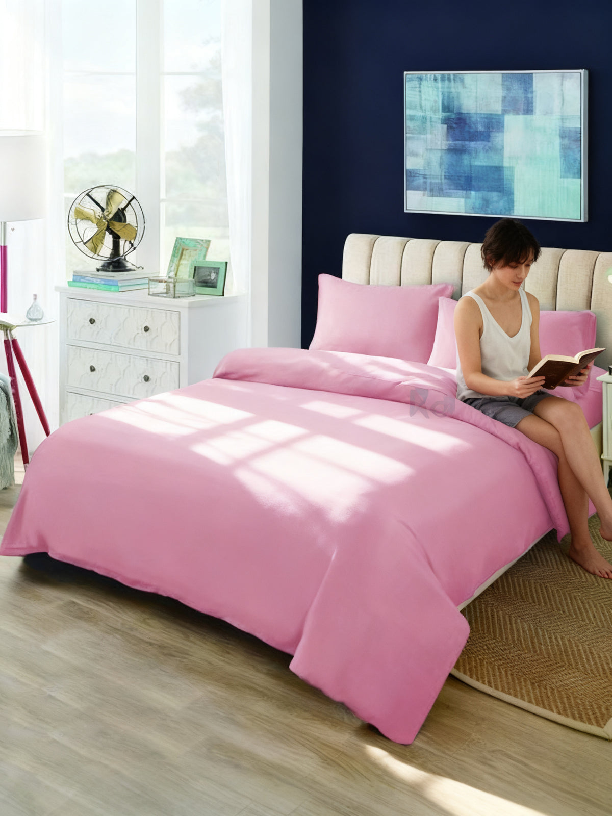 Juego de Funda Nórdica 180cm Rosa