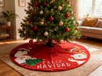 Alfombra Pie Pino Feliz Navidad 89cm