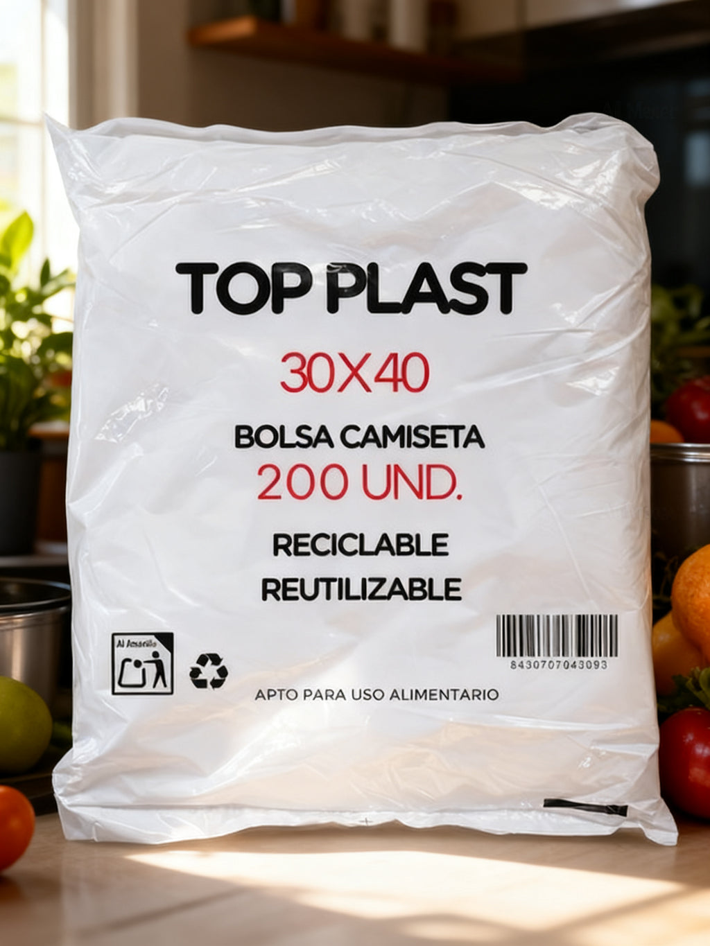 Bolsa Camiseta 30x40 200 Unidades