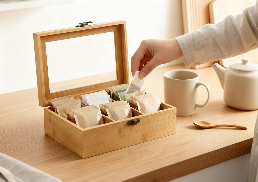 CAJA PARA TE DE BAMBU QUTTIN