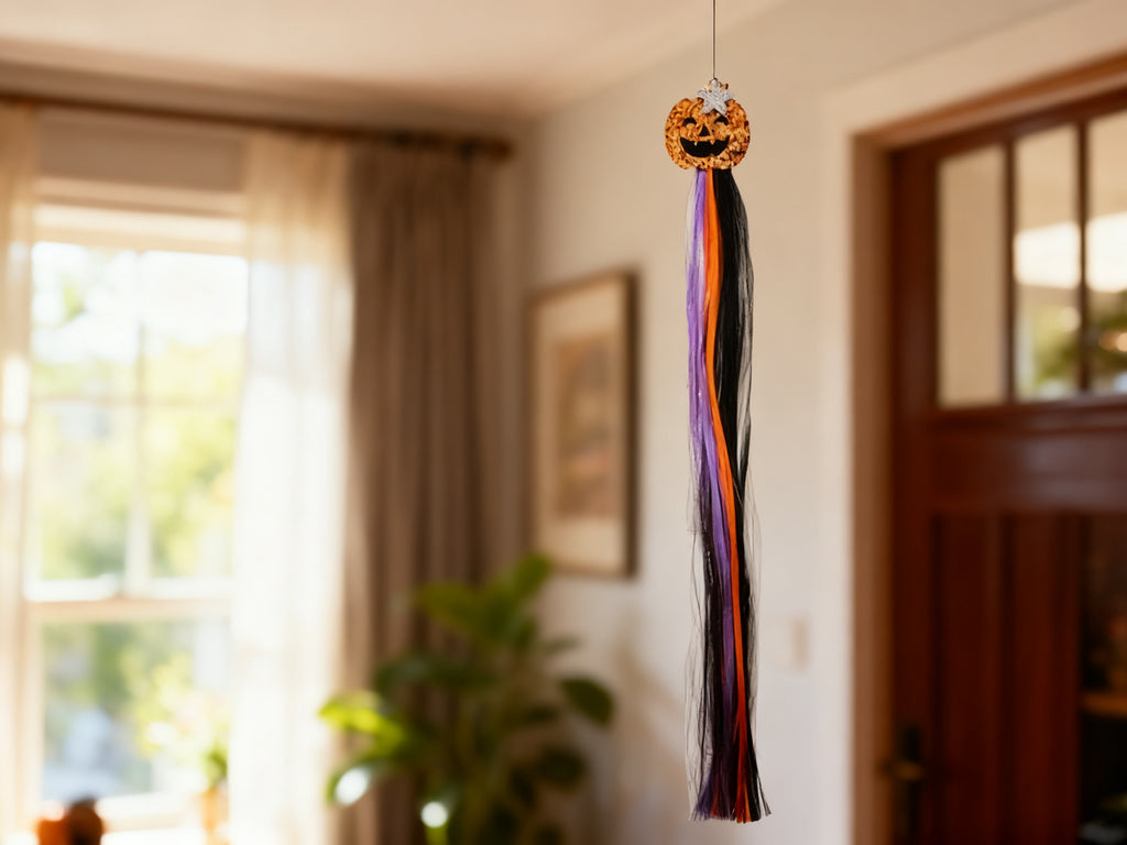 HORQUILLA DECORATIVA CON PELUCA HALLOWEEN 1PC