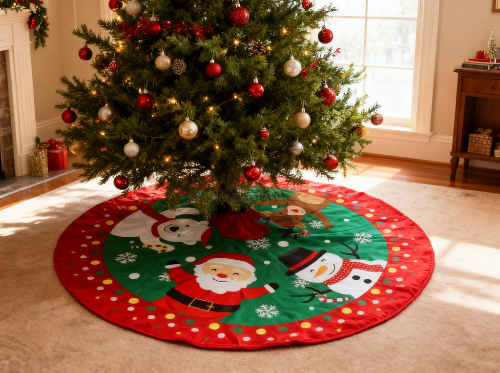 Alfombra Pie Pino Feliz Navidad 89cm