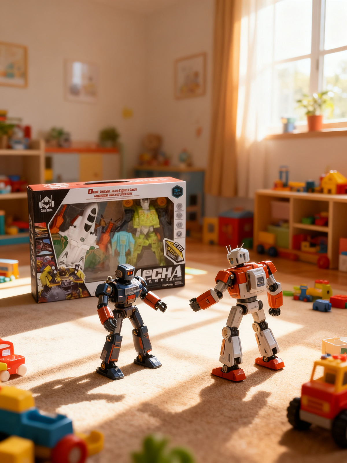 Robot Transformable 2 Modelos Caja