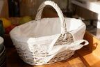 Cesta Mimbre Oval Mini con Asa