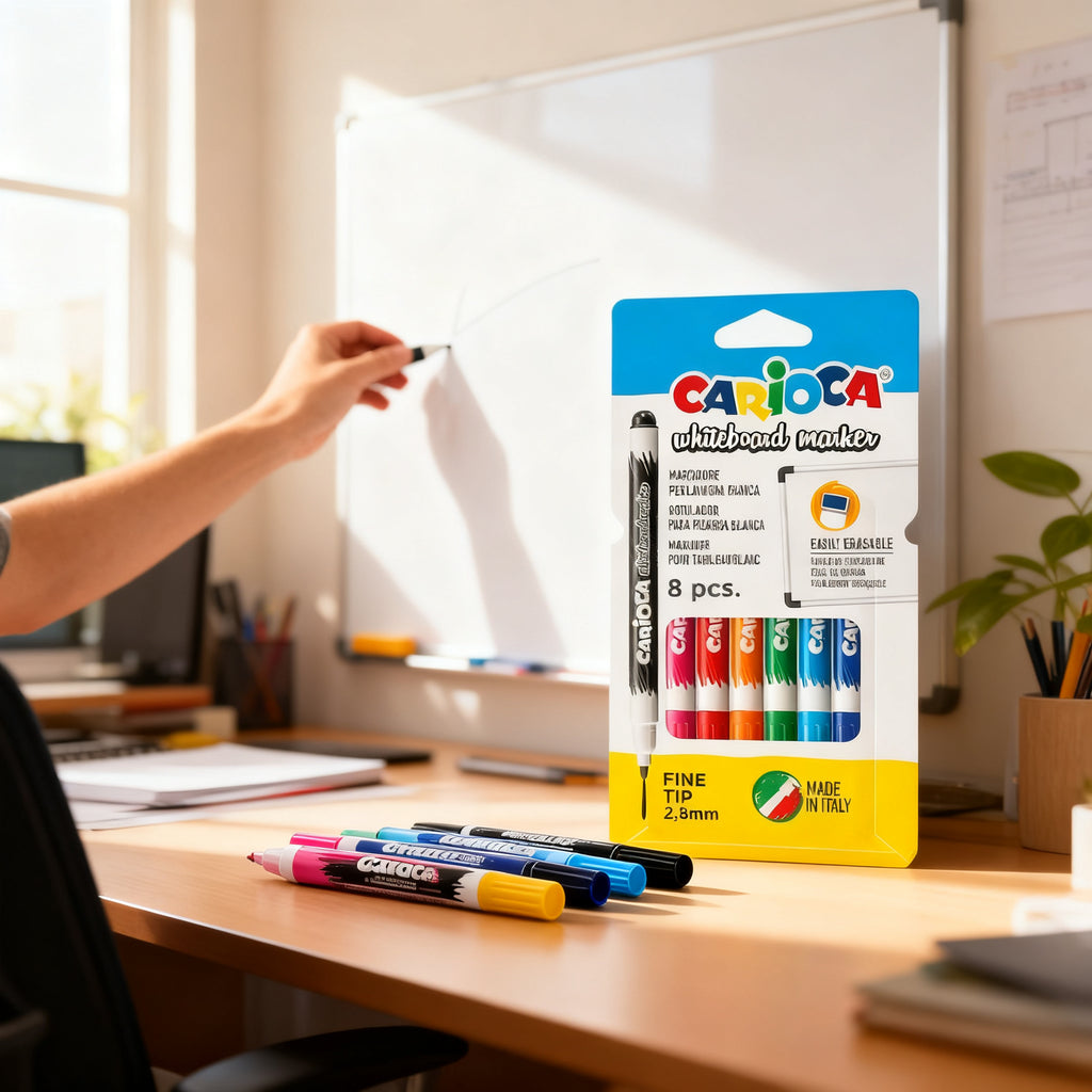 Rotulador Carioca Pizarra Punta Fina 8 Colores