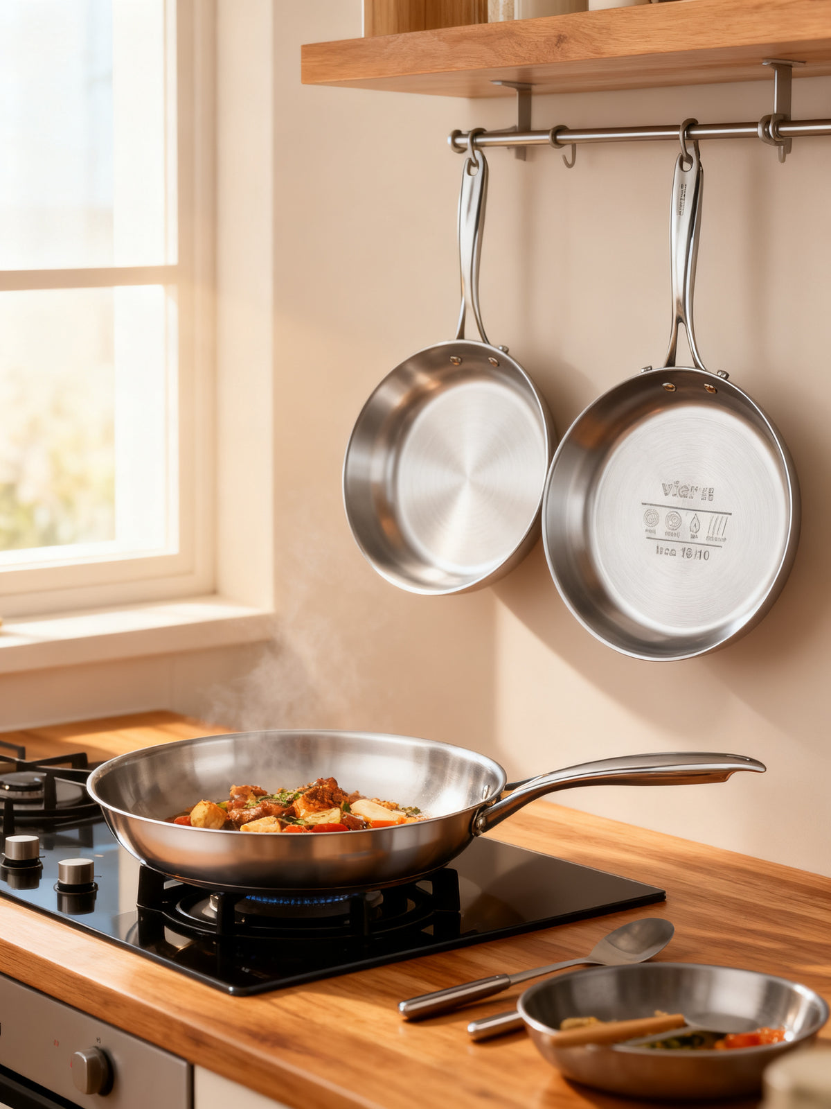 Sartén 24cm Acero Inox 18/10 Essentia PFOA Free