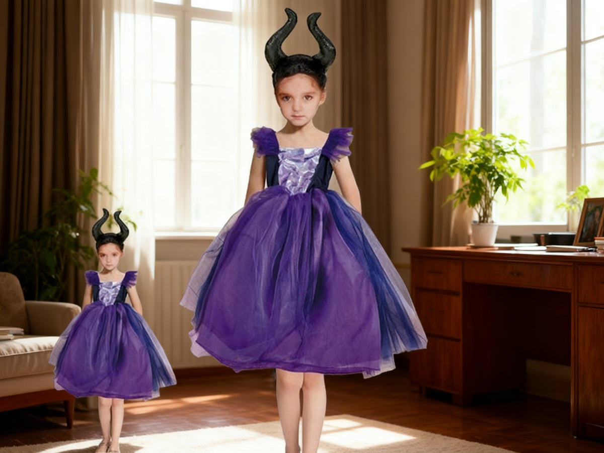 NINA TRAJE DE MALEFICA 10-12 ANOS