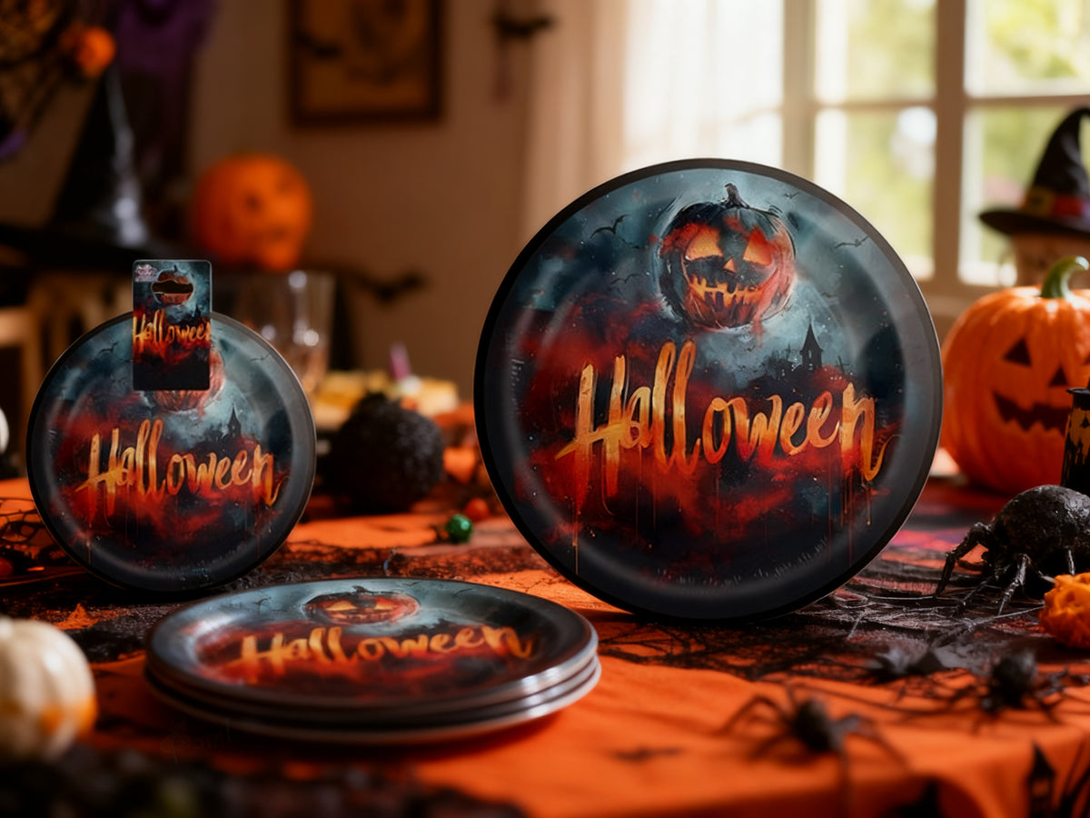 Platos de Papel Halloween 9 Pulgadas (6 Piezas)