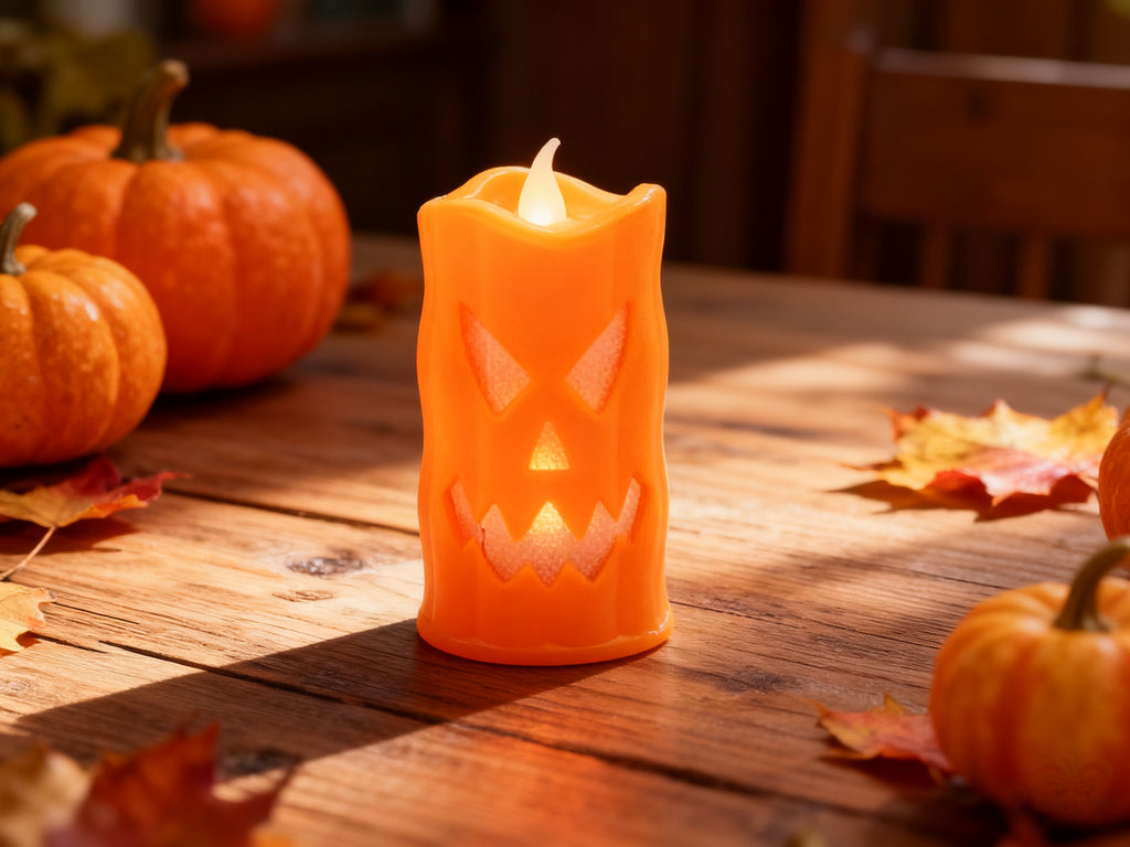 Lámpara de Vela Calabaza Halloween 1pc