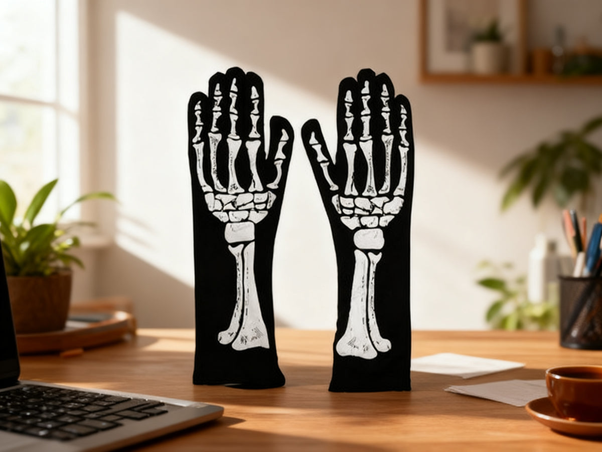 GUANTES CON HUESOS PARA HALLOWEEN