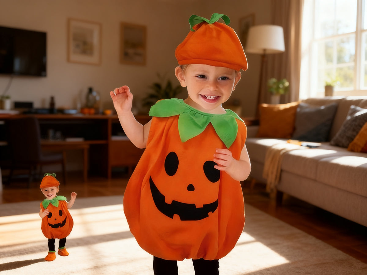 Traje Infantil de Calabaza Unisex (5-6 años)