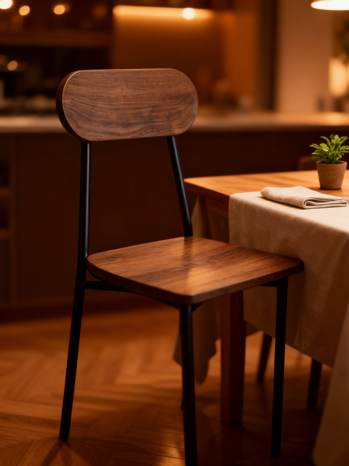 Silla Madera Metal Sigrid Moblekit