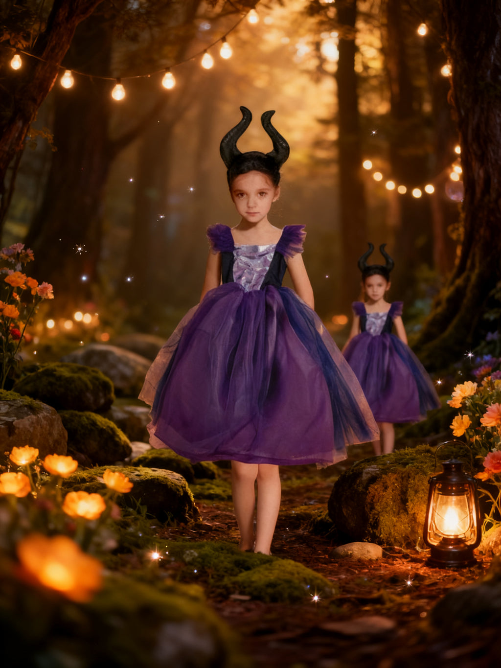 Disfraz de Maléfica para Niña - Set con Vestido