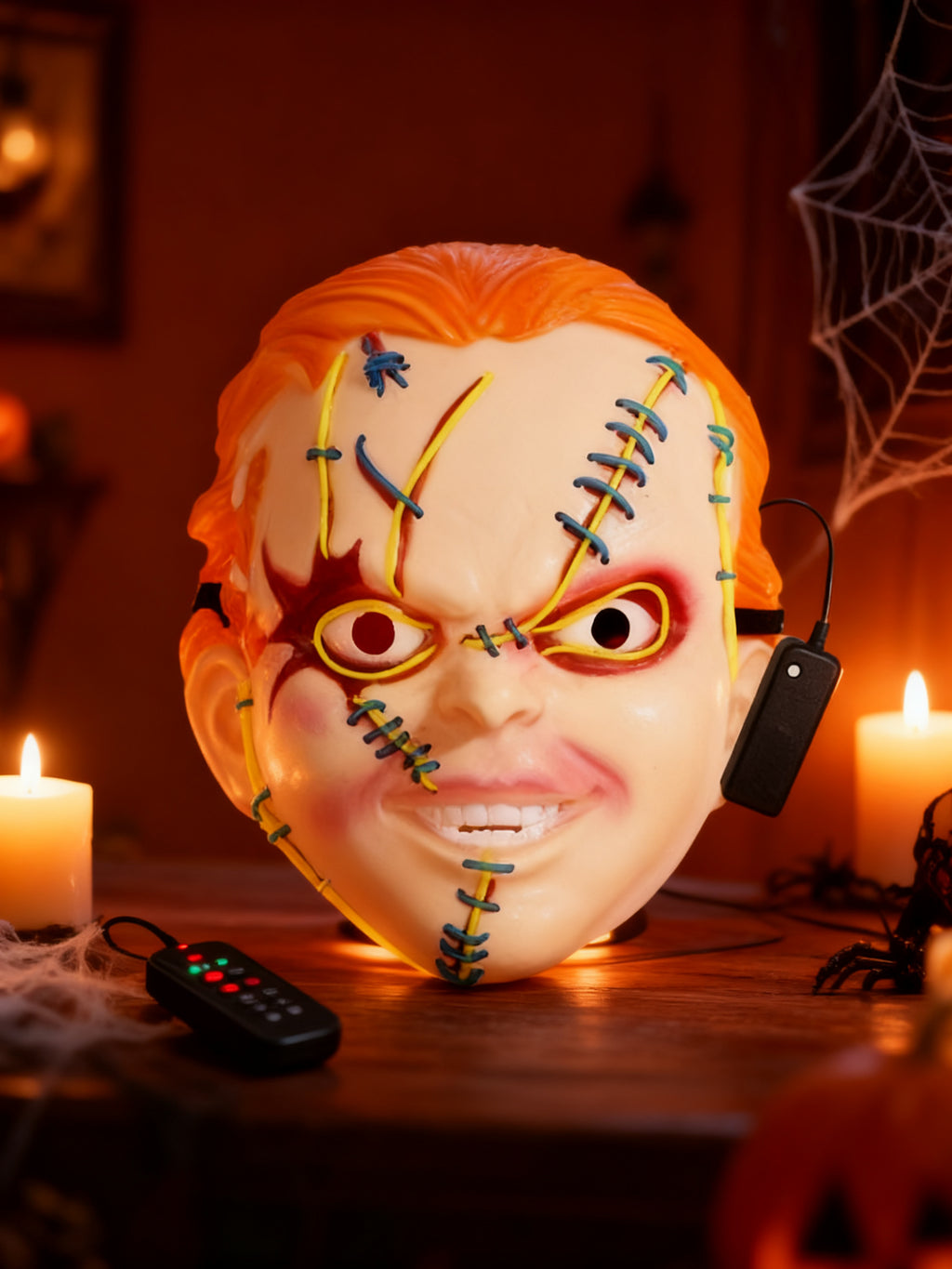 Mascarilla de Luz Fría para Halloween 1 Pieza