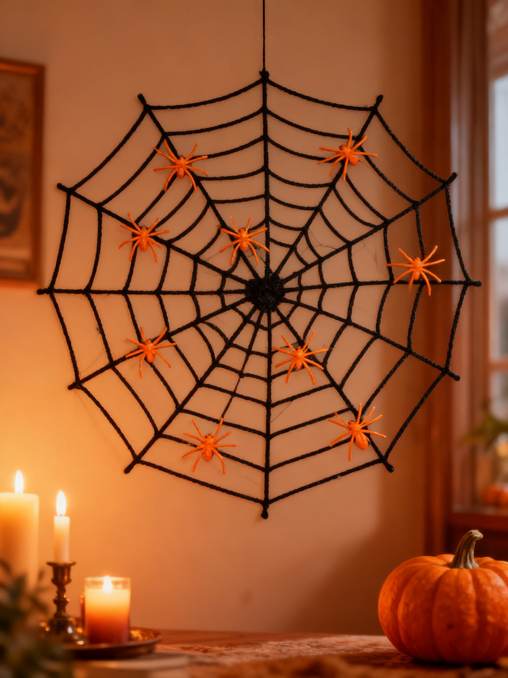 Decoración Halloween 80g con 8 Arañas