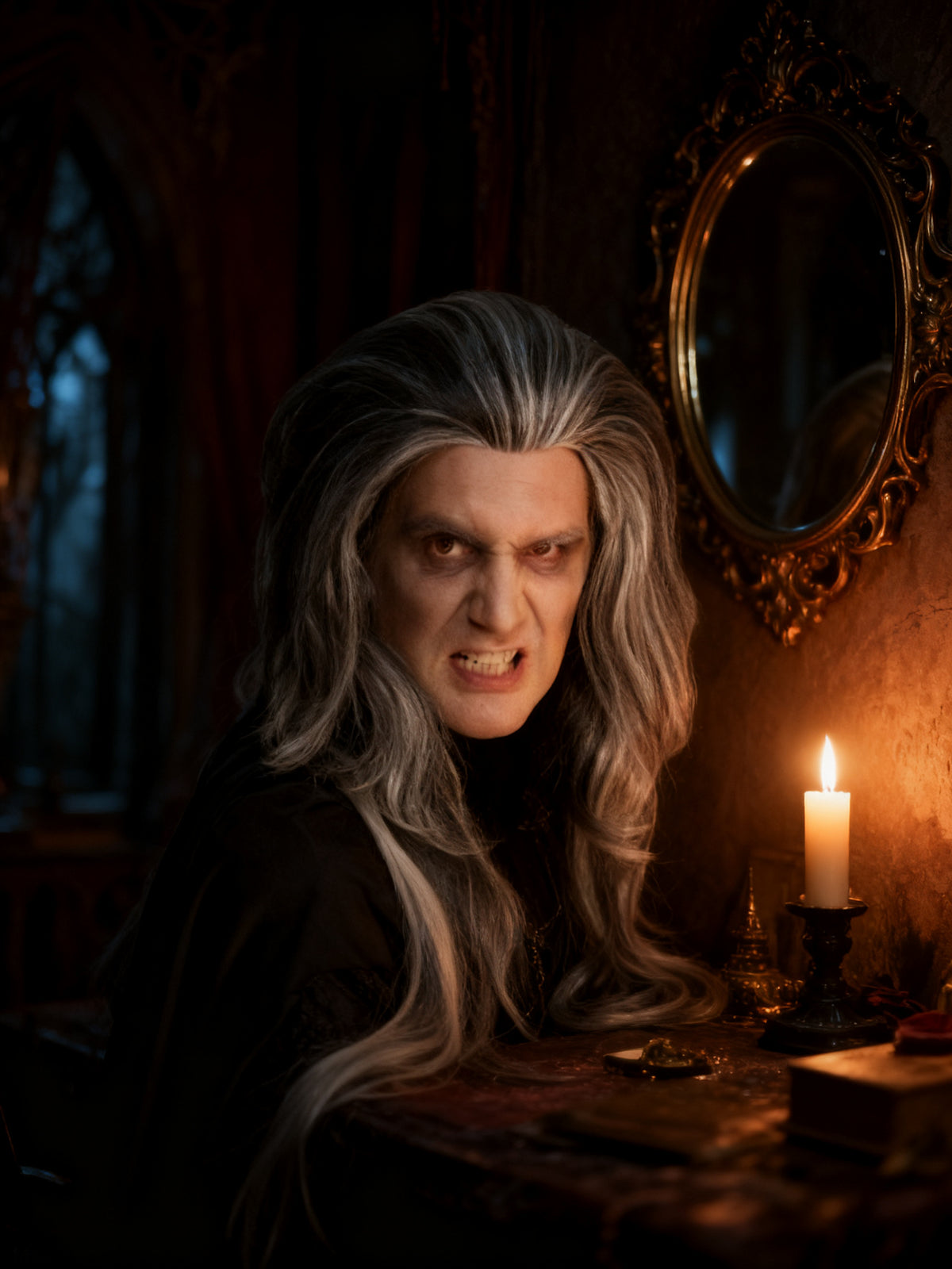 Peluca Larga para Halloween