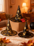 Gorro Triangular Halloween Niños Transparente Dorado Mixto 1PC