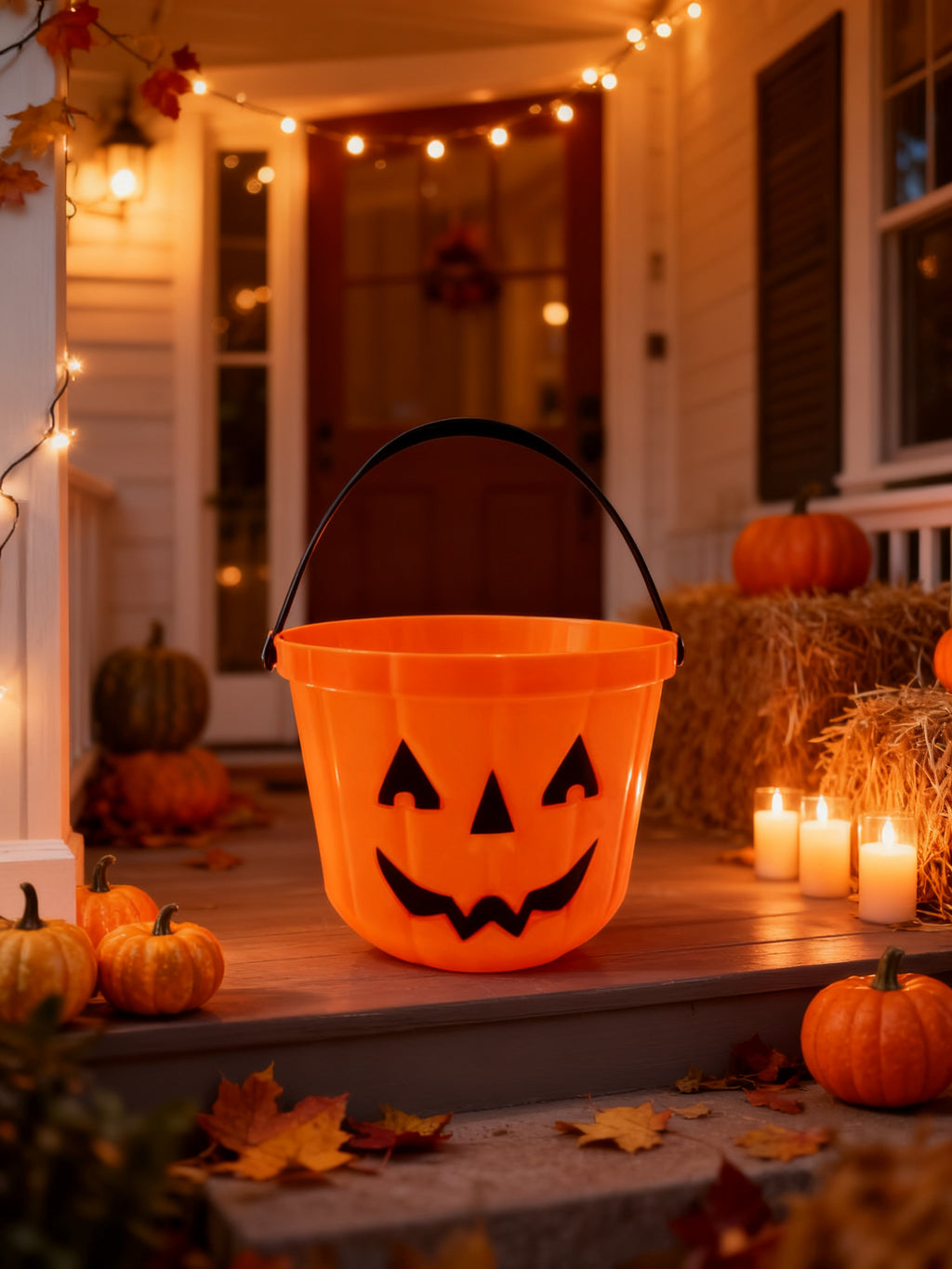 Cubo de Calabaza Halloween 1 Pieza