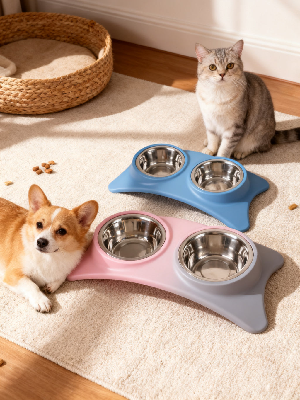 Gamme para Mascotas Doble en Acero Inoxidable DOGI