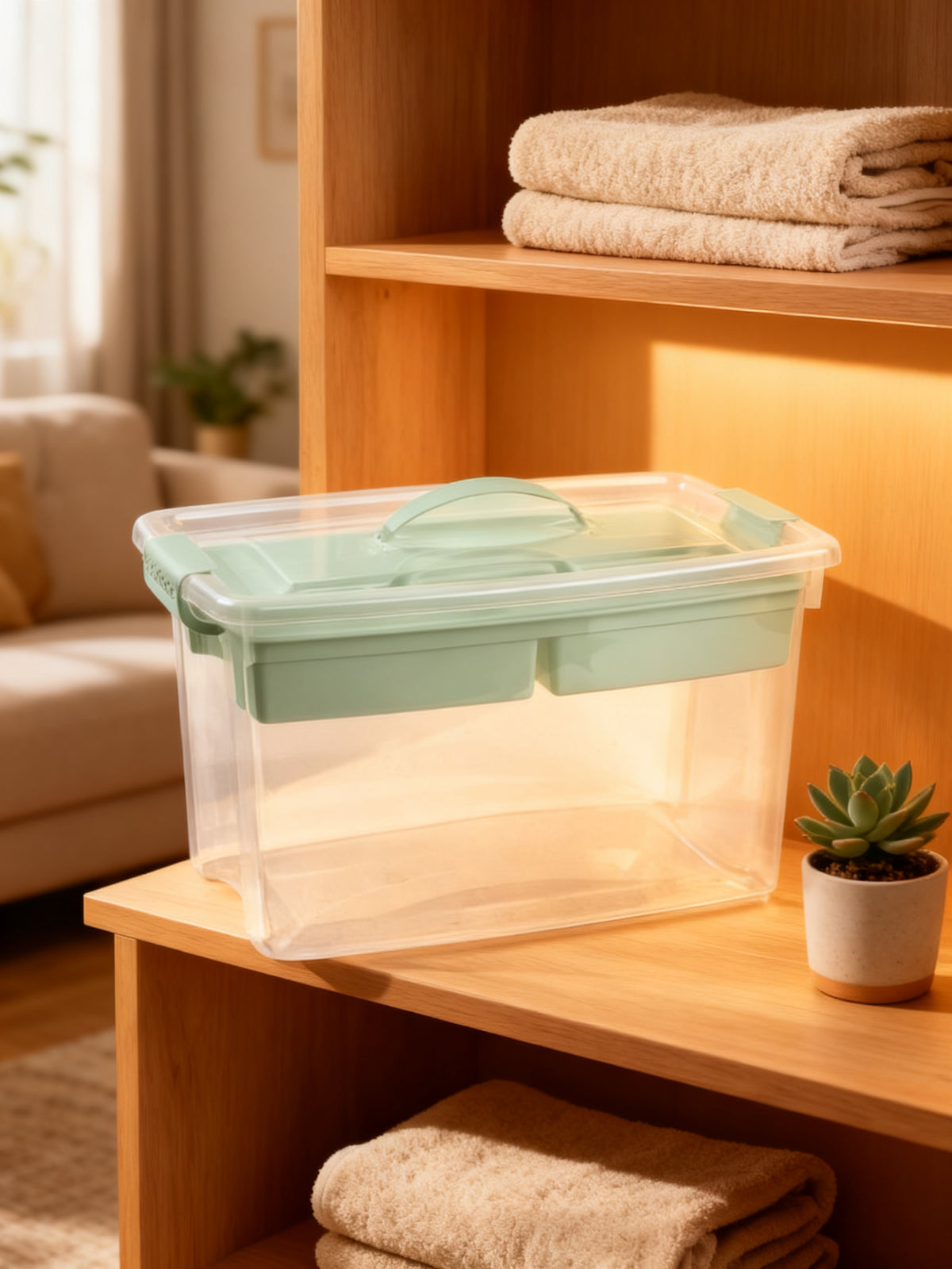 CAJA Nº 34 22 L CON BANDEJA VERDE