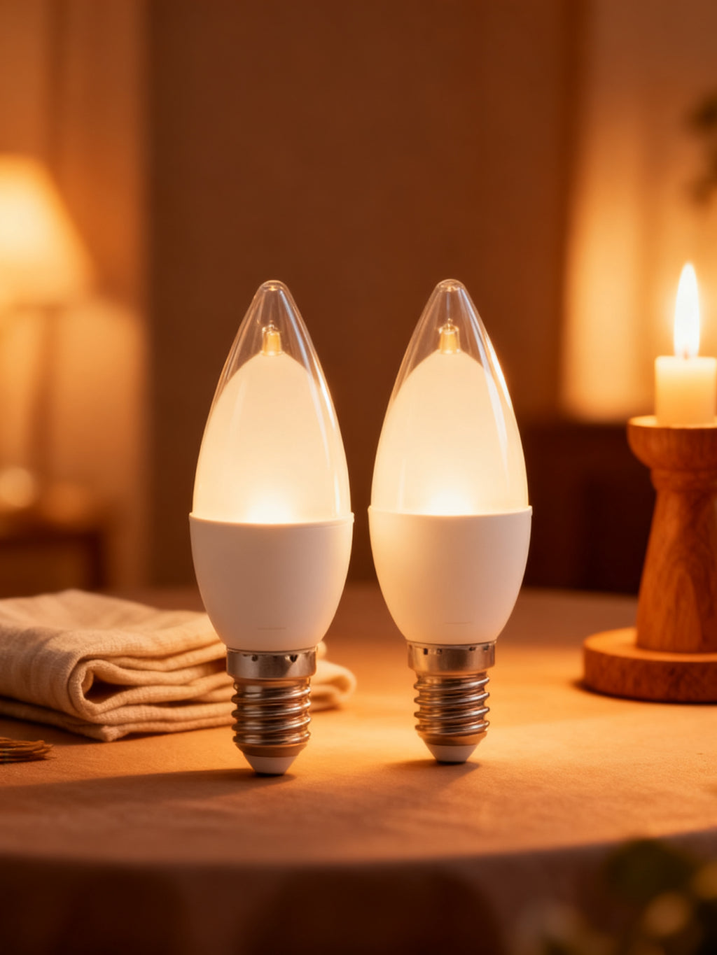 Bombilla LED C37 E14 6W 4200K Pack2
