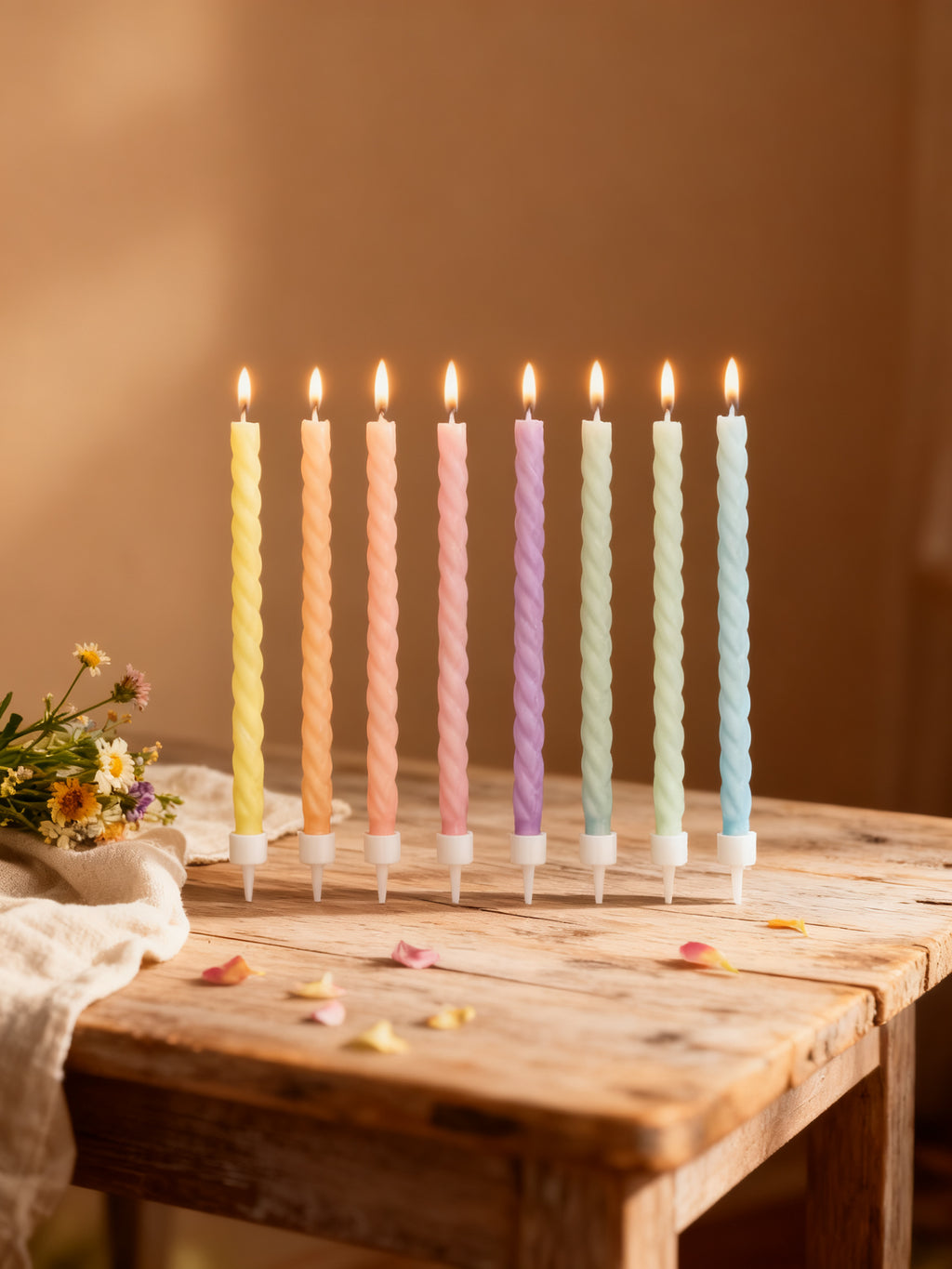CANDELABROS DE SARGA 6 PIEZAS