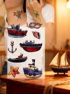 Tatuaje Velero Pegatinas Temporales