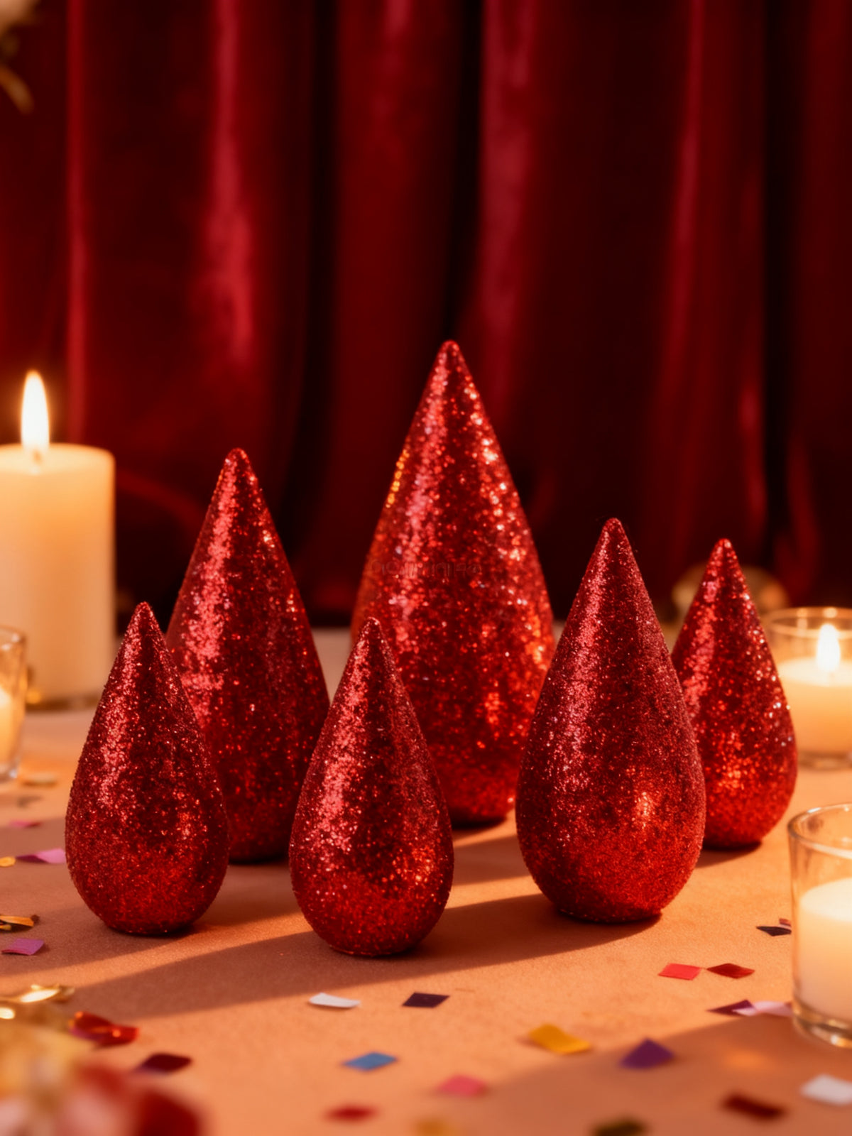 Uñas Grandes Curvas Brillantes para Halloween