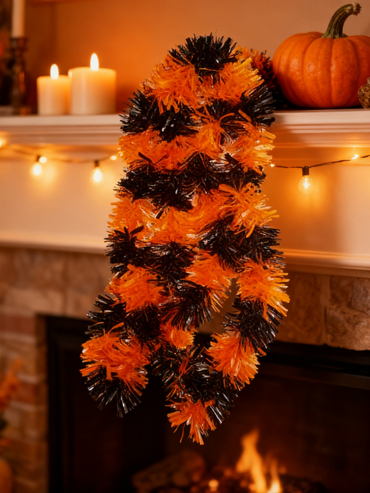 Colgante de Halloween Naranja y Negro 1 pieza