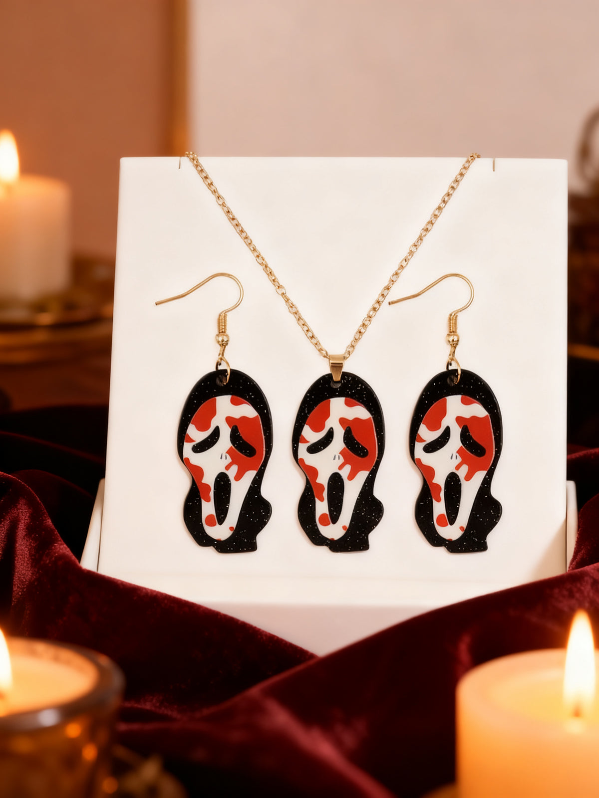 Collar y Pendientes de Halloween
